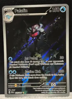 Palafin 225/091 Illustration Rare Paldean Fates Pokemon Near Mint - Image 1