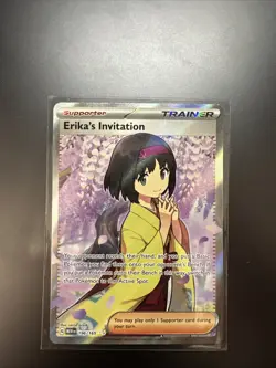 Pokemon TCG Scarlet & Violet Trainer Supporter Erika's Invitation 196/165 - Image 1