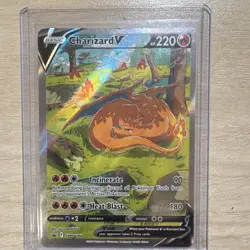 Pokemon TCG Charizard V SWSH260 Promo Holo 220 HP English Card - Image 1