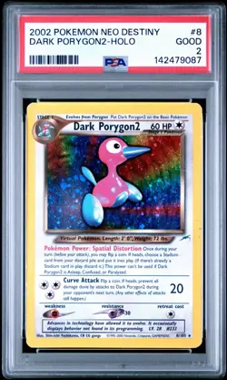 2002 POKEMON NEO DESTINY #8 DARK PORYGON2-HOLO PSA 2 - Image 1