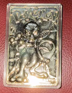 23 K Gold Plated Mew Two Pokemon Card (Nintendo 1999) W/ Case - Image 1