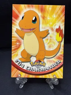 Pokemon Charmander #04 Topps TV Animation Edition 1999 Green Logo - Image 1