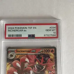 2024 POKEMON TEMPORAL FORCES TEF EN INCINEROAR ex # 34 🔥 PSA 10 🔥 LOW POP! 🔥 - Image 2
