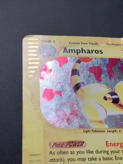 Pokemon Ampharos Expedition Base Set Holo Rare 21/165 100 Pokemon TCG DMG - Image 4