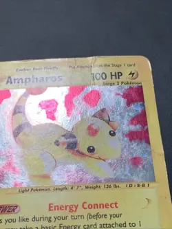 Pokemon Ampharos Expedition Base Set Holo Rare 21/165 100 Pokemon TCG DMG - Image 5