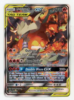 Reshiram & Charizard GX - Pokemon Sun & Moon Promo #SM201 VG - Image 1