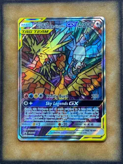 Pokemon Moltres & Zapdos & Articuno GX SM210 Black Star Promo Full Art NM - Image 1