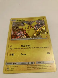 Pokemon Pikachu 25/25 HOLO 25th Anniversary Mcdonalds Promo 2021 - Image 1