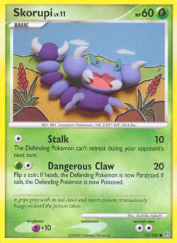 Skorupi 73/100 Common Stormfront Pokemon Lightly Played - Image 1