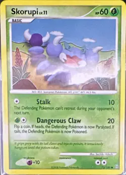 Skorupi 73/100 Common Stormfront Pokemon Lightly Played - Image 2
