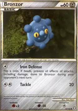 Bronzor 58/102 Common HGSS Triumphant Pokemon Lightly Played - Image 1
