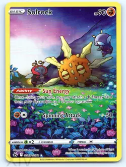 Solrock GG15/GG70 Pokemon Crown Zenith Galarian Gallery Trainer Gallery Rare - Image 1