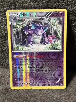 Nidoking Reverse Holo 45/114 - Steam Siege Pokemon MP - Image 1