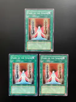 Yugioh Fairy Of The Spring DR1-EN202 Common Unlimited Edition LP/MP X3 - Image 1