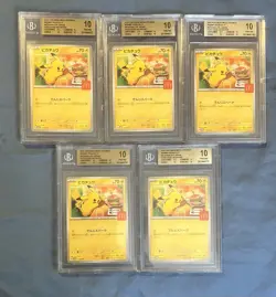2025 POKEMON MEGA PROMOTIONS MCDONALDS JPN PIKACHU BGS 10 - Image 1