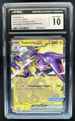 2025 Pokemon SV Black Star Promos Toxtricity ex #215 CGC 10 - Image 1