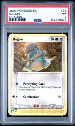 2003 POKEMON EX DRAGON #23 BAGON PSA 7 - Image 1