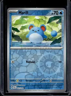 2024 Pokemon Stellar Crown Marill Reverse Holo #033/142 - Image 1