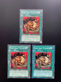 Yugioh Dark Snake Syndrome DR1-EN035 Common Unlimited Edition LP/MP X3 - Image 1