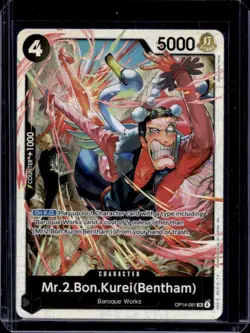 2026 One Piece Azure Sea's Seven Mr. 2 Bon Kurei Bentham Super Rare #OP14-091 - Image 1