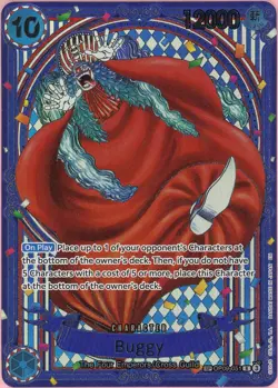 One Piece Single: Buggy Alt Art OP09-051 The Azure Seas Seven NM - Image 1