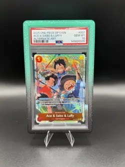 2025 One Piece OP13 #007 Ace & Sabo & Luffy Alternate Art PSA 10 GEM MINT - Image 1