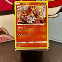 Pokemon TCG Entei 021/159 Holo Rare Crown Zenith Card Game - Image 1