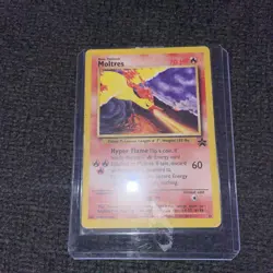 NM Pokemon MOLTRES Card BLACK STAR PROMO Set #21 Legendary Fire Bird Movie WOTC - Image 1