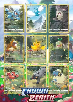 Crown Zenith Galarian Gallery 9 Card Set - Pikachu GG30 GG26-GG34 Pokemon Cards - Image 1