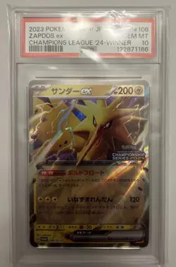 PSA 10 Pokemon Card Zapdos EX Championship 2024 Promo 108/SV-P Japanese Low Pop - Image 1