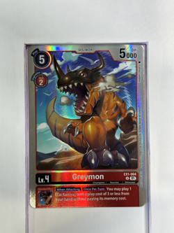 EX1-004 Greymon - Digimon TCG Trading Card Game Holo Foil - Image 1