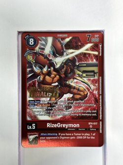 BT4-017 RizeGreymon - Digimon TCG Trading Card Game Holo Foil - Image 1
