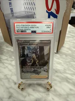 Cynthia's Ambition GG60 Full Art PSA 9 Mint Pokemon TCG Crown Zenith - Image 1