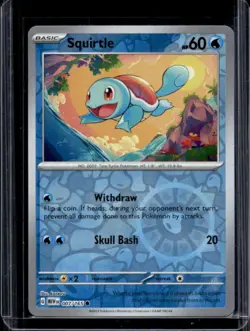 2023 Pokemon SV 151 Squirtle Cosmos Holo #007/165 - Image 1