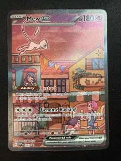 Mew EX 053 Full Art Holo Rare Pokemon Scarlet & Violet 151 Black Star Promo NM - Image 2