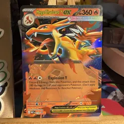Mega Charizard Y ex 030 Mega Evolution Black Star Promo Holo Pokemon TCG MINT - Image 1