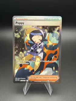 Pokemon Poppy Trainer Full Art Special Illustration Rare Holo SV03 227/197 - Image 1