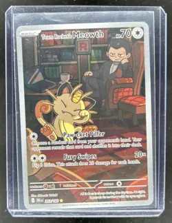 2025 Pokemon Destined Rivals Team Rocket's Meowth #203/182 - Image 1