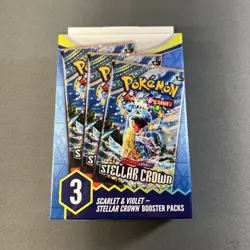 Pokemon Scarlet & Violet: Stellar Crown 3 Booster Pack Box BRAND NEW Sealed NIB - Image 1