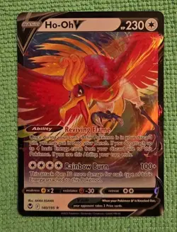 Pokemon Ho-Oh V 140/195 Silver Tempest Full Art Holo Rare - Image 1