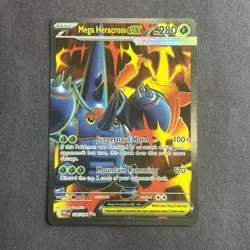 Pokemon TCG Phantasmal Flames Mega Heracross EX 108/094 Ult. Rare Full Art Holo - Image 1