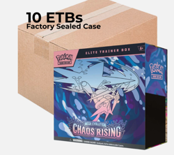 Hot New - Pokemon Chaos Rising Elite Trainer Box Case 10 Factory Sealed ETBs - Image 1
