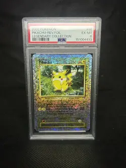 2002 POKEMON LEGENDARY COLLECTION #86 PIKACHU-REVERSE FOIL PSA 6 NEW LABEL - Image 1