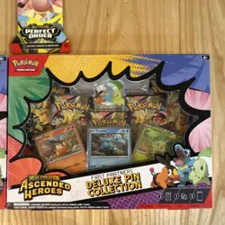 Pokemon Ascended Heroes Deluxe Pin Collection 2 Box & Perfect Order Booster - Image 3