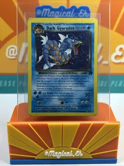 Dark Gyarados #8 Holo Rare Pokemon TCG 2000 Team Rocket HP Heavily Played - Image 1
