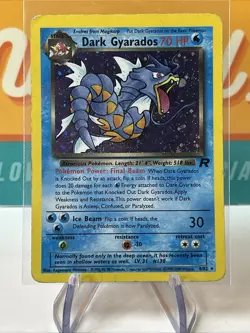 Dark Gyarados #8 Holo Rare Pokemon TCG 2000 Team Rocket HP Heavily Played - Image 3