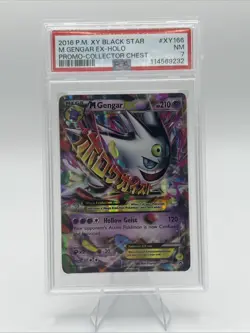 2016 POKEMON XY BLACK STAR PROMO COLLECTOR CHEST #XY166 M GENGAR EX PSA 7 - Image 1
