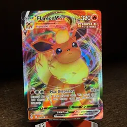 Pokemon Flareon VMAX Ultra Rare Full Art Holo 018/203 - Image 1