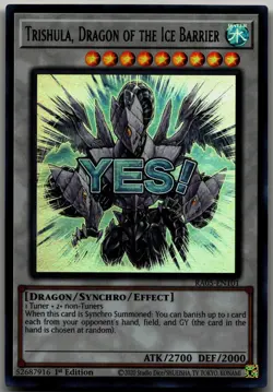 Trishula, Dragon of the Ice Barrier Ultra Rare Rarity Collection 5 RA05-EN101 LP - Image 1