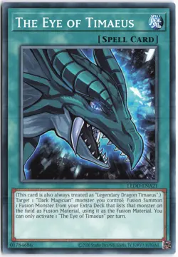 Yugioh - The Eye of Timaeus LEDD-ENA21 Unlimited - Legendary Dragon Decks (2020 - Image 1